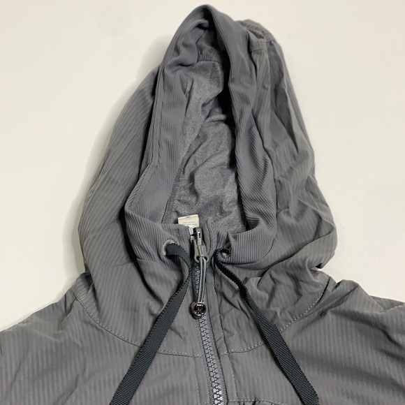 Lululemon Reversible Dance Studio Jacket Blurred Grey Zip Up Hooded Thumbholes 4 - Picture 5 of 16